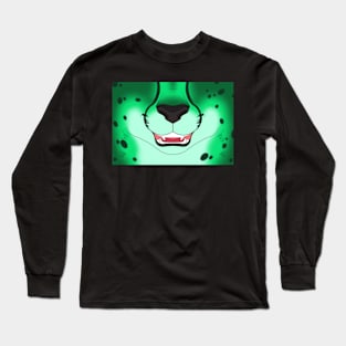 Mint Cheetah Face Long Sleeve T-Shirt